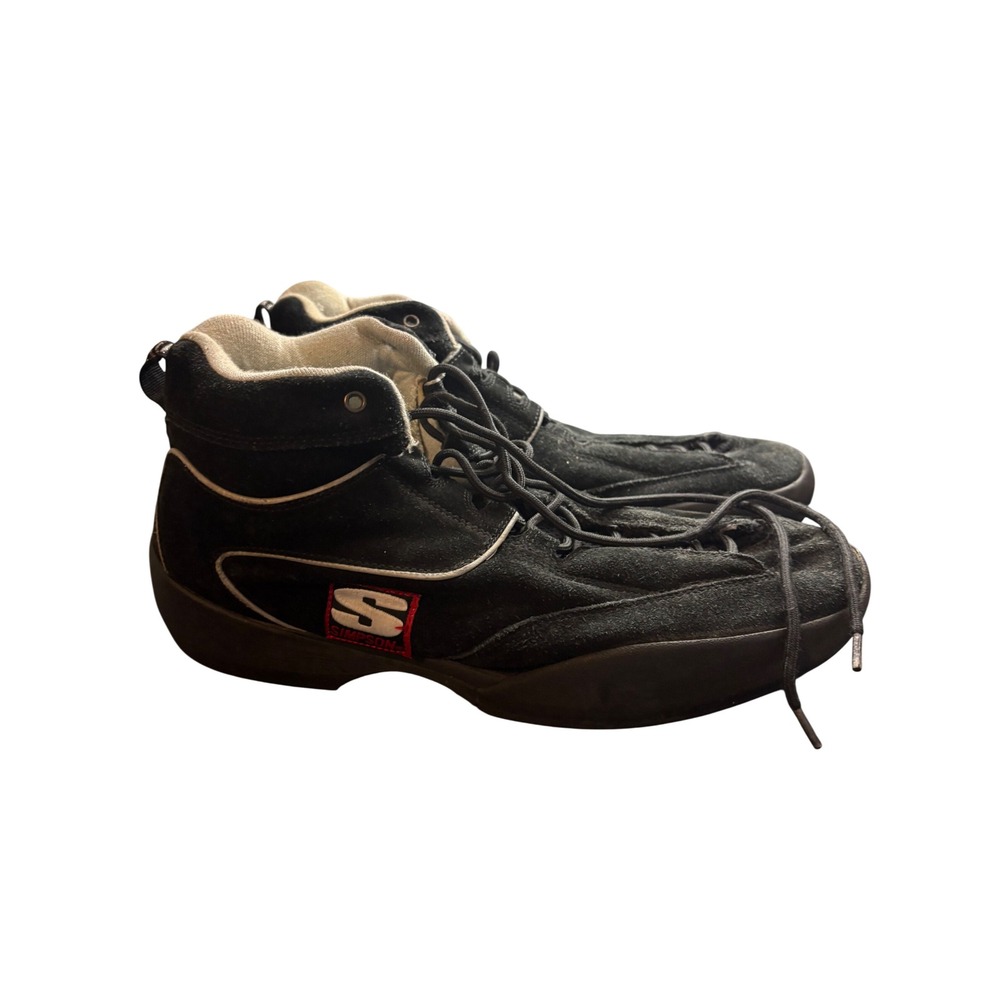 Simpson Racing Shoes Black Suede High Top SFI 3.3/5 Driving Boots Oil Resistant